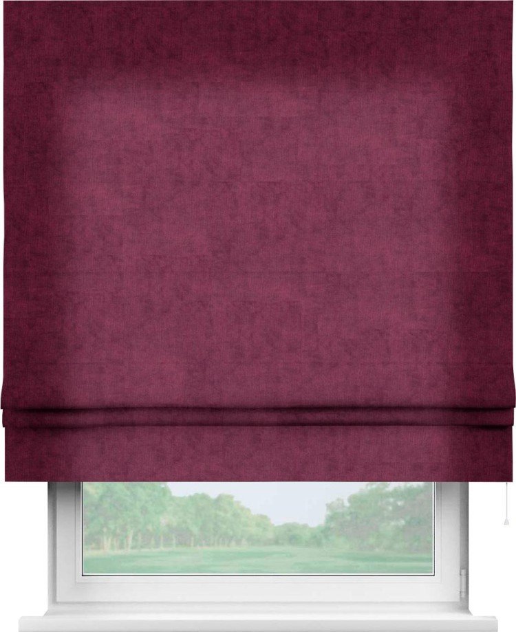 Римская штора «Кортин», канвас фиолетовый, для проёма