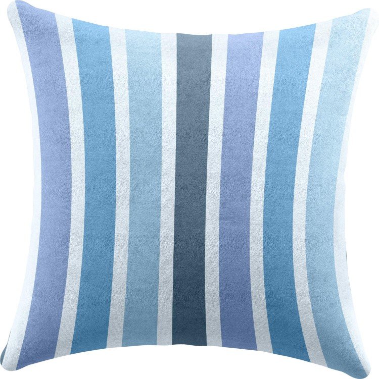 Подушка квадратная Cortin «Сине-голубые вертикальные полоски»
